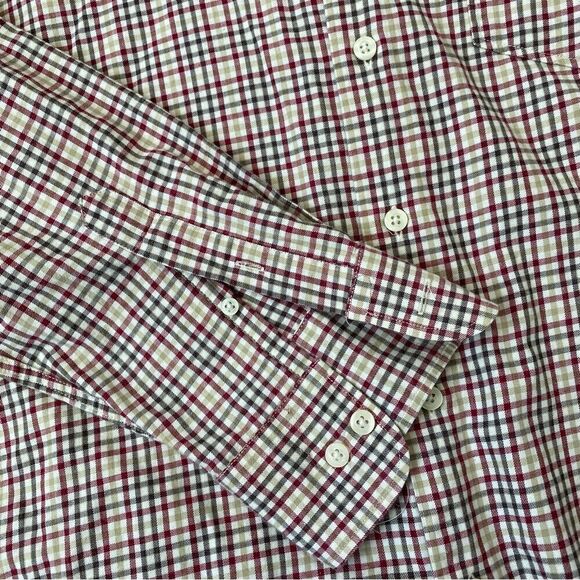 Dockers Men’s Button Down Casual Shirt Grid Long Sleeve SZ L - Picture 5 of 12